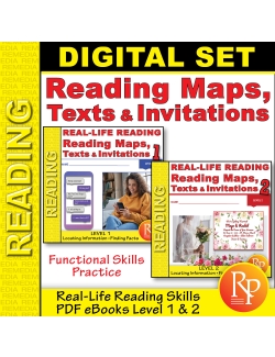 Reading Maps, Texts &amp; Invitations Set: Life Skills - Comprehension Activities