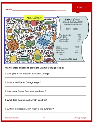 Daily Life Skills: Reading Signs, Coupons, Labels, Receipts & Maps Daily Life Skills: Reading Signs, Coupons, Labels, Receipts & Maps