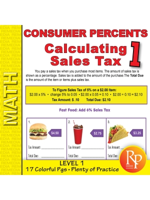 Consumer Percents: Calculating Sales Tax - Level 1 Consumer Percents: Calculating Sales Tax - Level 1
