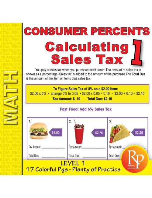 Consumer Percents: Calculating Sales Tax - Level 1