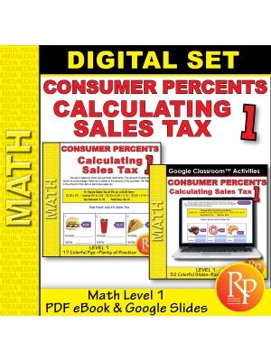 Consumer Percents: Calculating Sale Tax Levels 1 PDF & Google Set Consumer Percents: Calculating Sale Tax Levels 1 PDF & Google Set