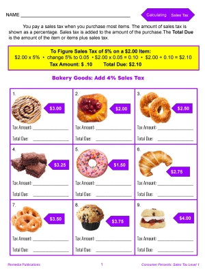 Consumer Percents: Calculating Sale Tax Levels 1 PDF & Google Set Consumer Percents: Calculating Sale Tax Levels 1 PDF & Google Set