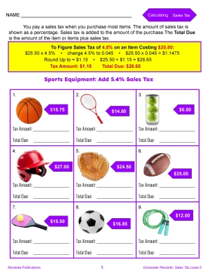 Consumer Percents - Calculating Sales Tax Level 2 PDF & Google Consumer Percents - Calculating Sales Tax Level 2 PDF & Google