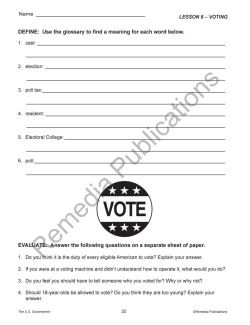 Voting Vocabulary (Chapter Slice) Voting Vocabulary (Chapter Slice)