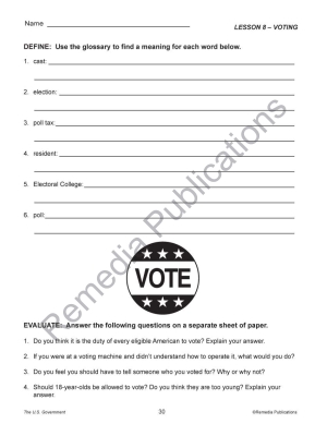 Voting Vocabulary (Chapter Slice) Voting Vocabulary (Chapter Slice)