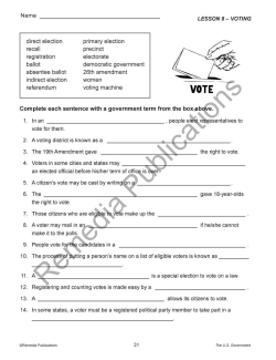 Voting Vocabulary (Chapter Slice) Voting Vocabulary (Chapter Slice)