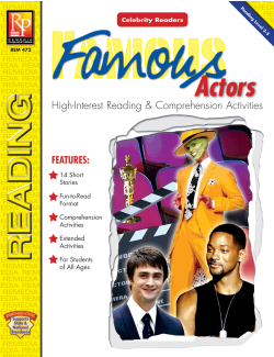 Celebrity Readers: Famous Actors Celebrity Readers: Famous Actors