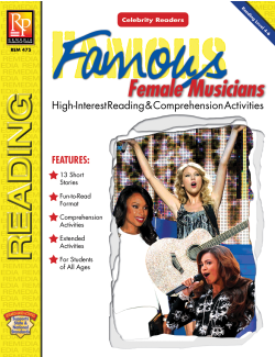 Celebrity Readers: Famous Female Musicians Celebrity Readers: Famous Female Musicians
