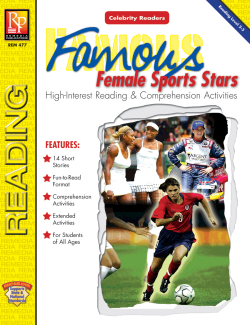 Celebrity Readers: Famous Female Sports Stars Celebrity Readers: Famous Female Sports Stars