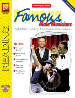 Celebrity Readers: Famous Male Musicians Celebrity Readers: Famous Male Musicians