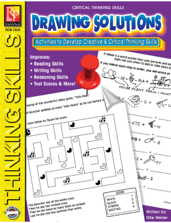 Critical Thinking Skills: Drawing Solutions Critical Thinking Skills: Drawing Solutions