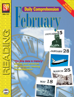 Daily Comprehension: February Daily Comprehension: February