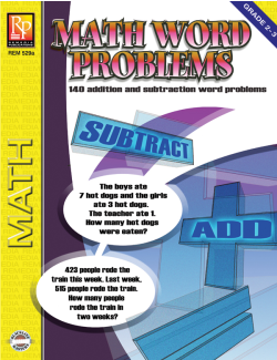 Math Word Problems (Grades 2-3) Math Word Problems (Grades 2-3)