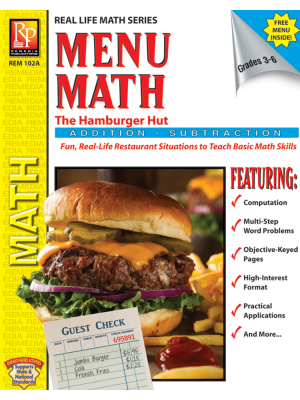 Menu Math: The Hamburger Hut (+, -) Menu Math: The Hamburger Hut (+, -)