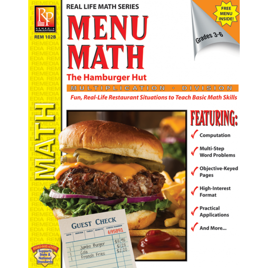 Menu Math: The Hamburger Hut (x, ÷)