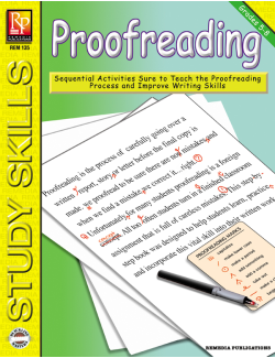 Proofreading (Gr. 5-8) Proofreading (Gr. 5-8)