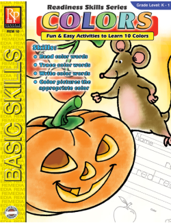 Readiness Skills Series 1: Colors