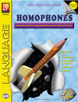 Skill Booster Series: Homophones Skill Booster Series: Homophones