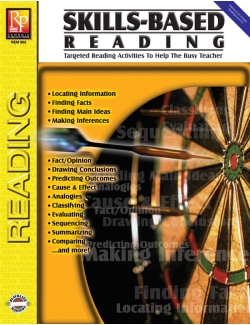 Skills-Based Reading (Reading Level 4-5) Skills-Based Reading (Reading Level 4-5)