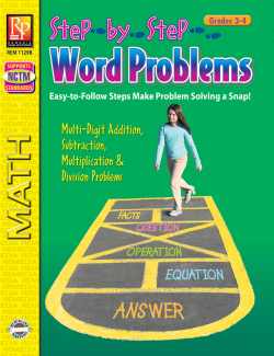 Step-by-Step Word Problems (Gr. 3-4) Step-by-Step Word Problems (Gr. 3-4)