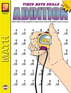 Timed Math Drills: Addition Timed Math Drills: Addition