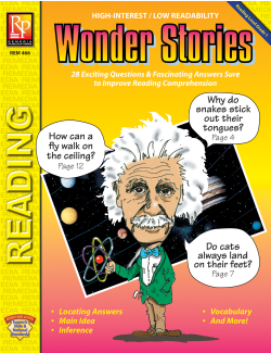 Wonder Stories (Reading Level 1) Wonder Stories (Reading Level 1)