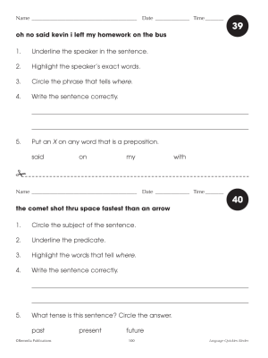 Language Quickies (Binder & Resource Downloads) Language Quickies (Binder & Resource Downloads)