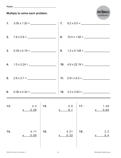 Decimals: Drill & Practice (Gr. 4-6) Decimals: Drill & Practice (Gr. 4-6)