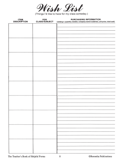 Teacher's Book of Forms