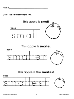 Readiness Skills Series 2: Size Comparisons Readiness Skills Series 2: Size Comparisons