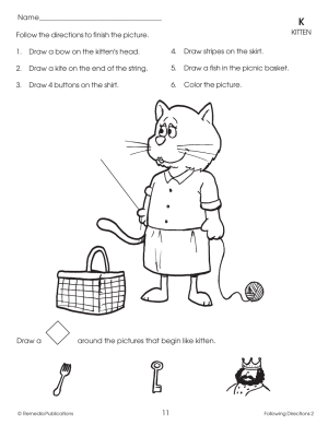 Following Directions (Grades 1-2) Following Directions (Grades 1-2)
