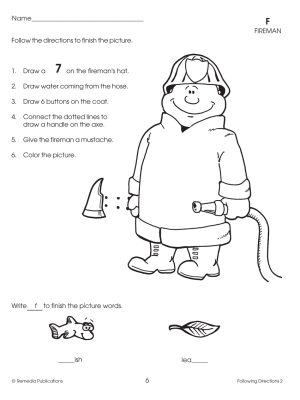 Following Directions (Grades 1-2) Following Directions (Grades 1-2)