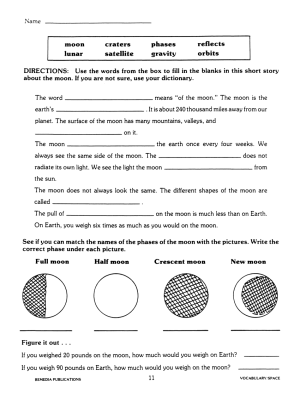 Science Vocabulary: Space Science Vocabulary: Space