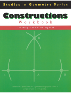 Constructions: Studies in Geometry Series Constructions: Studies in Geometry Series