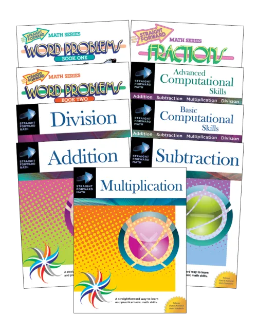 Straight Forward Math Series: Beginning Level (9-Book Set)