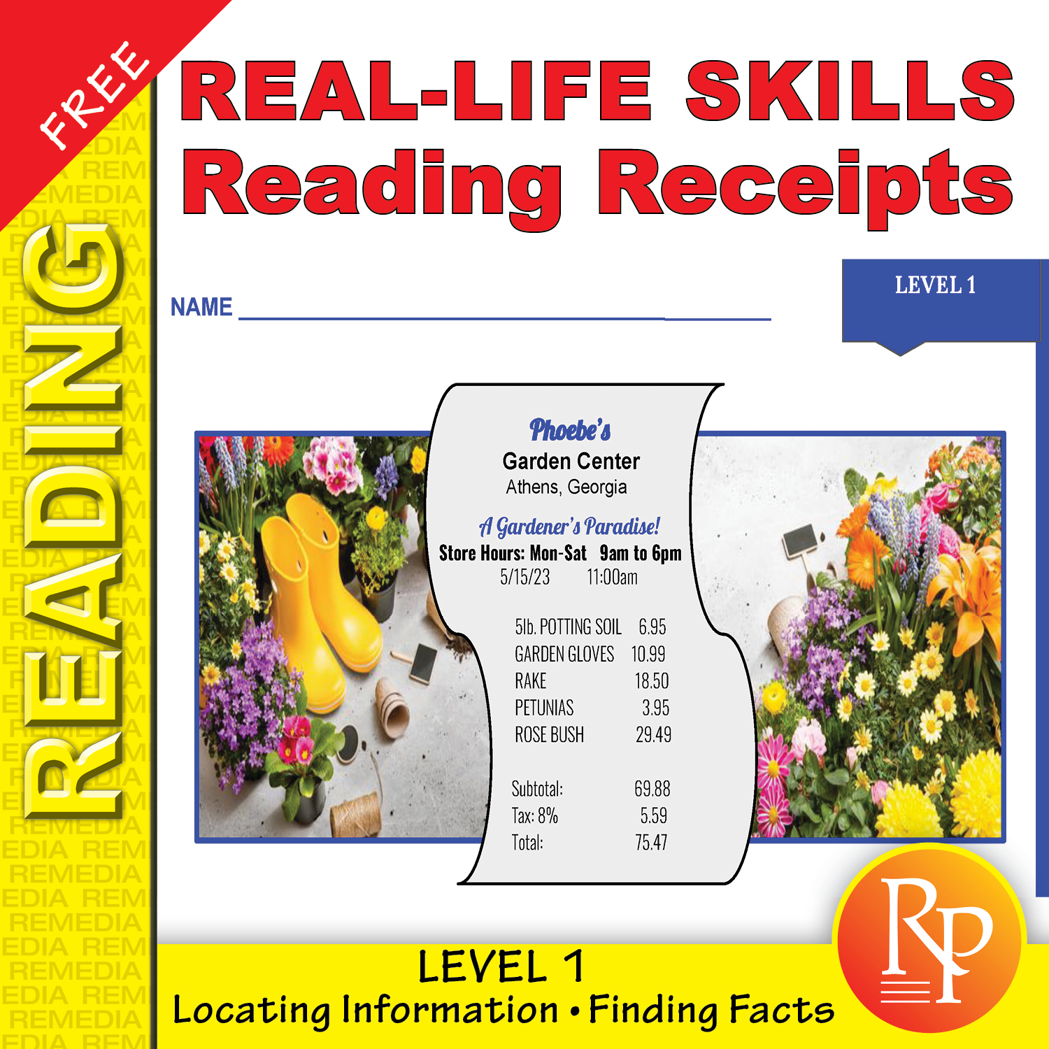 FREE! Reading Receipts: Real World - Daily Life Skills - Activities